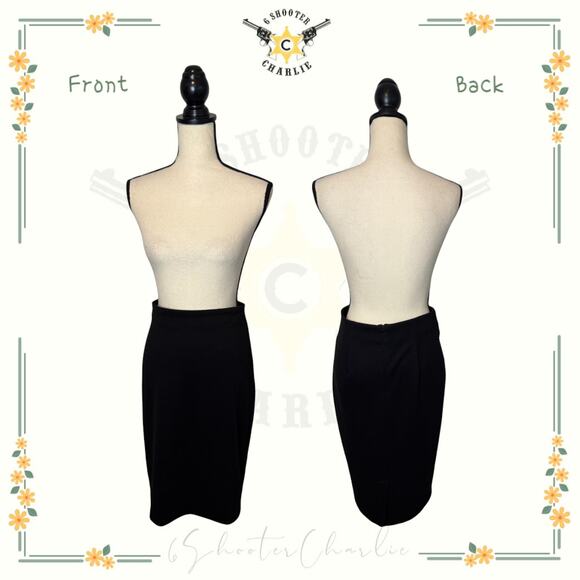 PHILOSOPHY Republic Clothing Stretch Black Pencil Skirt Womens Sz 6 Professional - Picture 1 of 7